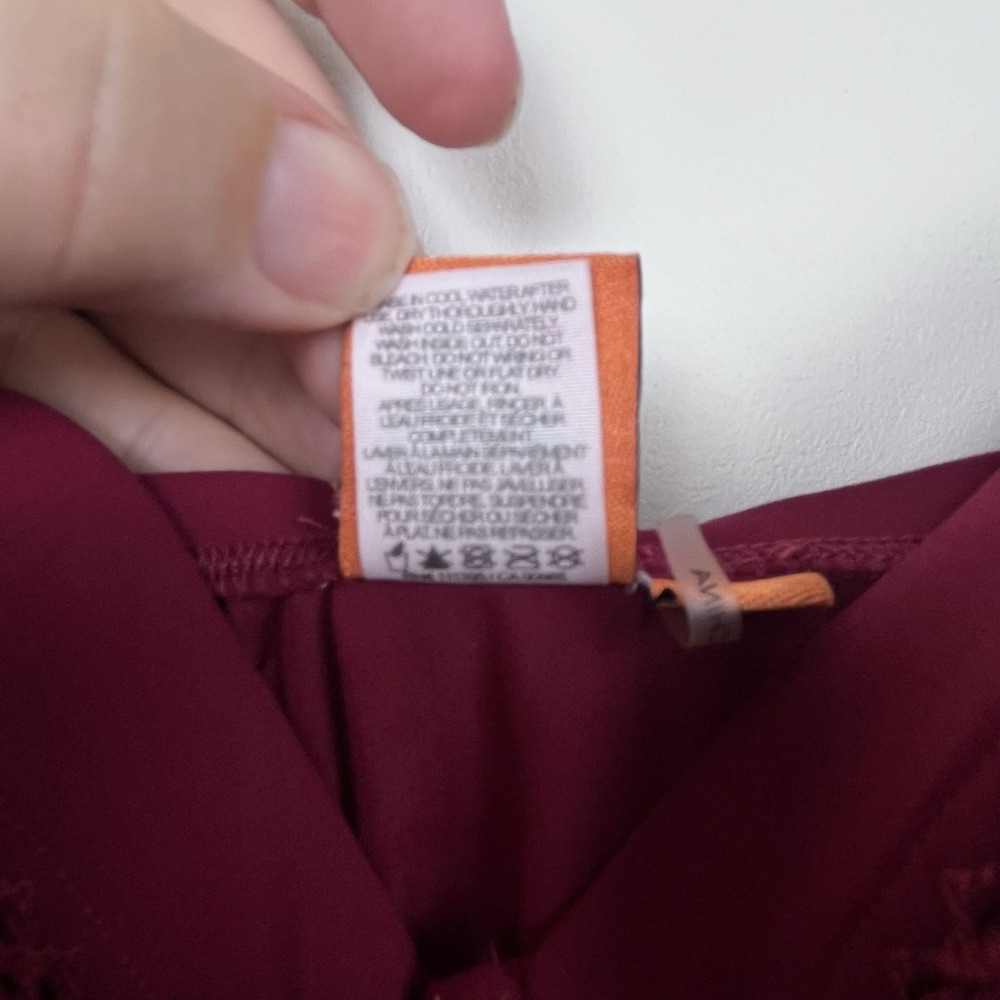 Tory Burch Women's Maroon Wine Underwire Swimsuit/ Adjustable Straps Small EXC - Picture 9 of 16